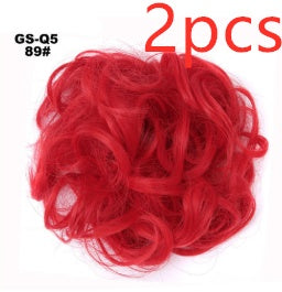 Europe, Japan, and South Korea popular hair bun fluffy natural drawstring curly hair ball head hair ring hair set female hair accessories chemical fiber hair Europe, Japan, and South Korea popular hair bun fluffy natural drawstring curly hair ball head hair ring hair set female hair accessories chemical fiber hair